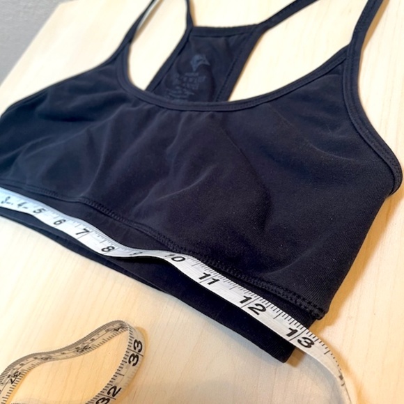 Inner Waves Maha Yoga Bra Top Black Medium organic Cotton made in USA. EUC. - Picture 7 of 8